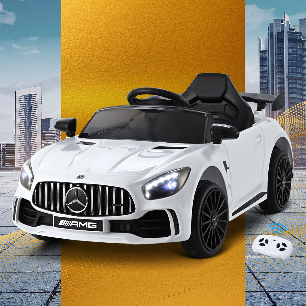 Kids Electric Ride On Car Mercedes-Benz AMG GTR Licensed Toy Cars Remote White-8