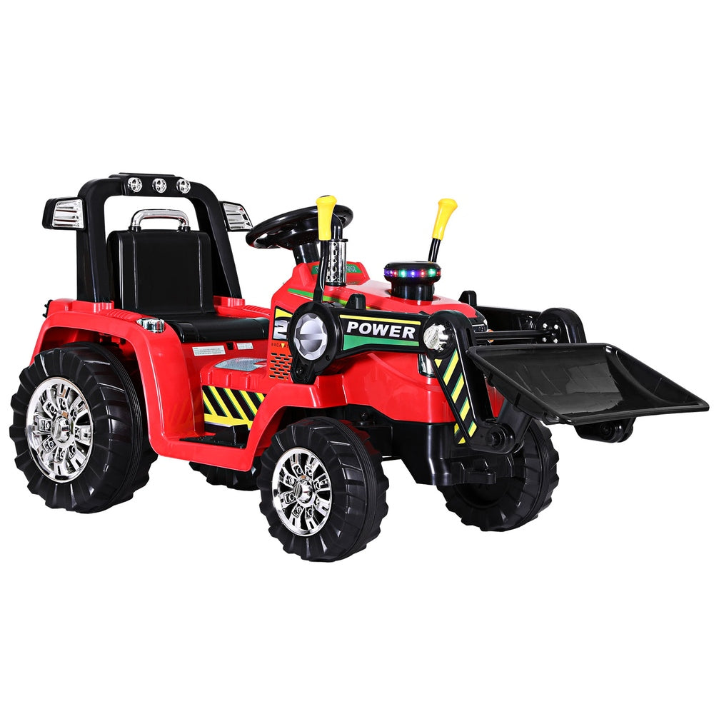 Rigo Kids Electric Ride On Car Bulldozer Digger Loader Remote 6V Red-4