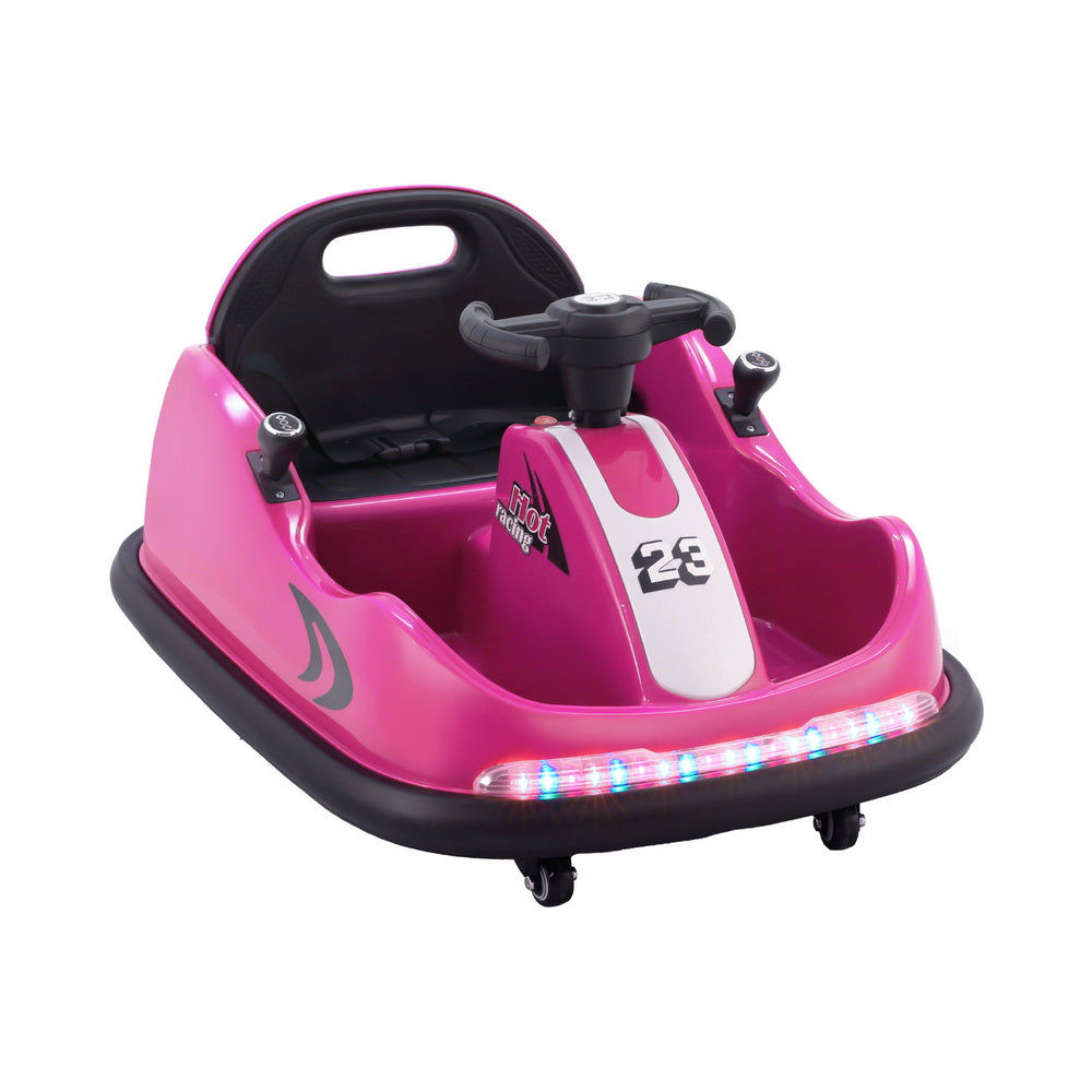 Rigo Kids Ride On Car Bumper Kart 6V Electric Toys Cars Remote Control Pink-0