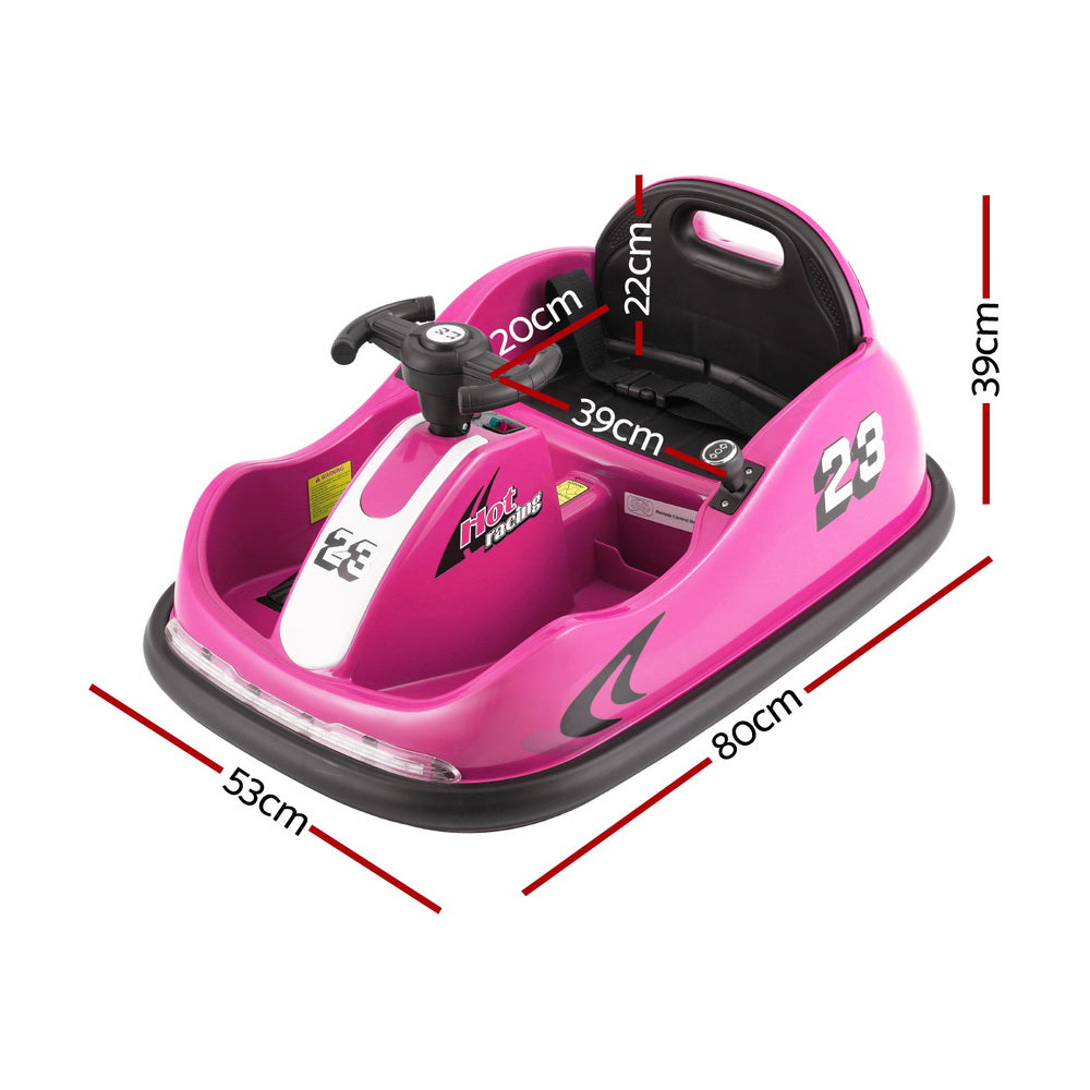 Rigo Kids Ride On Car Bumper Kart 6V Electric Toys Cars Remote Control Pink-1