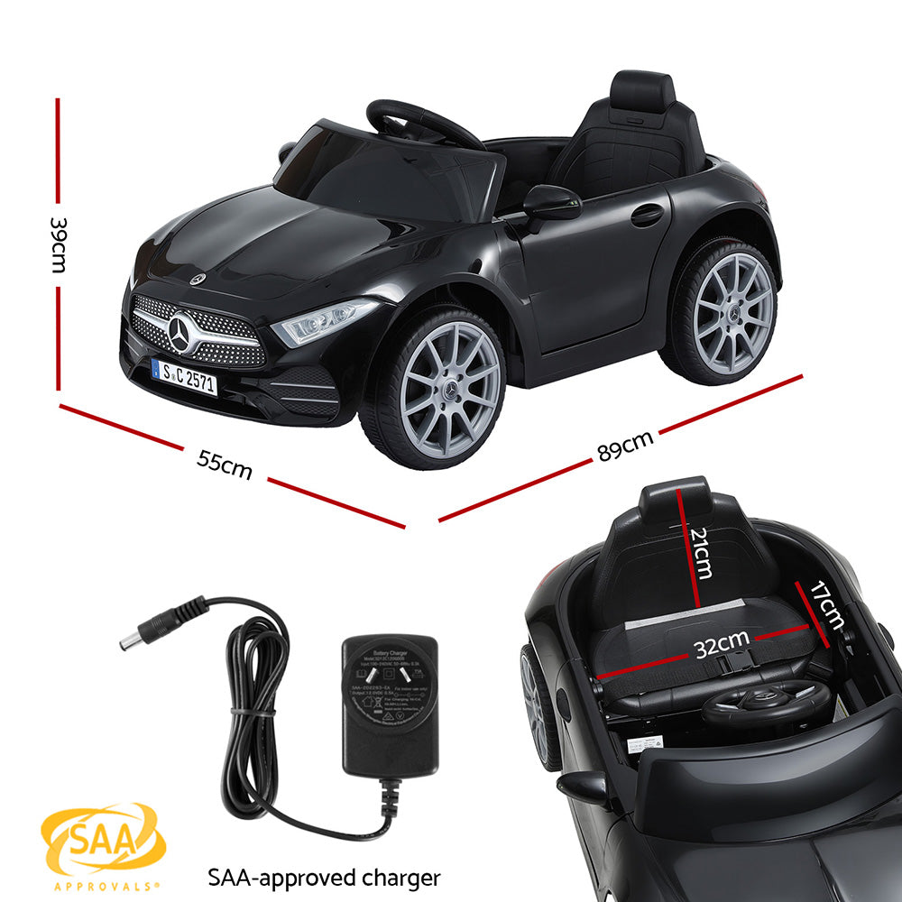 Kids Electric Ride On Car Licensed Outdoor Toys Cars Music Remote Black-1