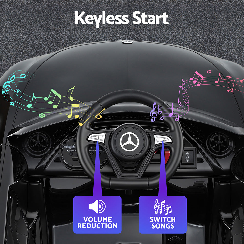 Kids Electric Ride On Car Licensed Outdoor Toys Cars Music Remote Black-4