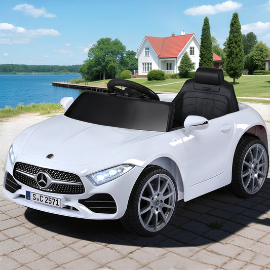 Kids Electric Ride On Car Licensed Outdoor Toys Cars Music Remote White-0