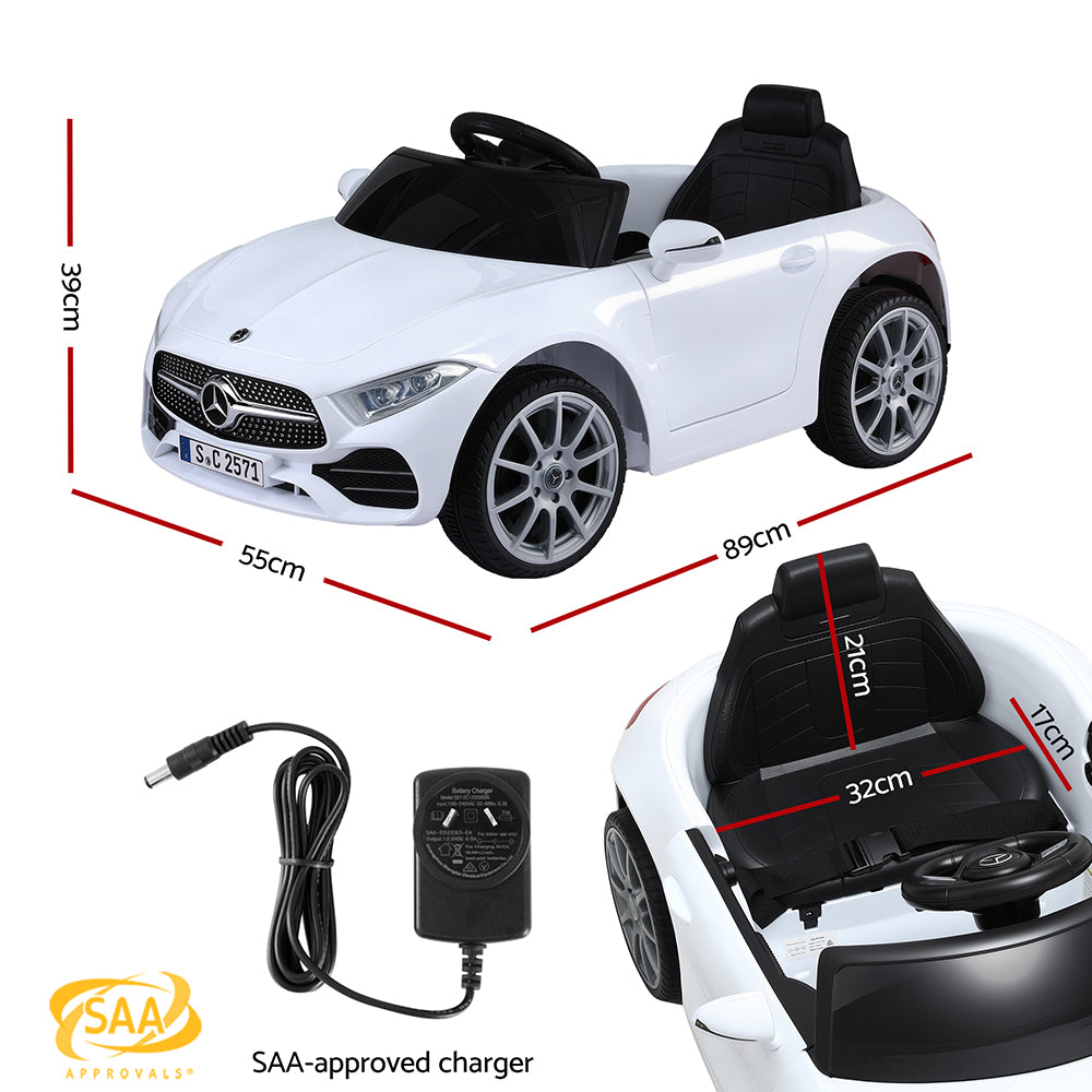 Kids Electric Ride On Car Licensed Outdoor Toys Cars Music Remote White-2