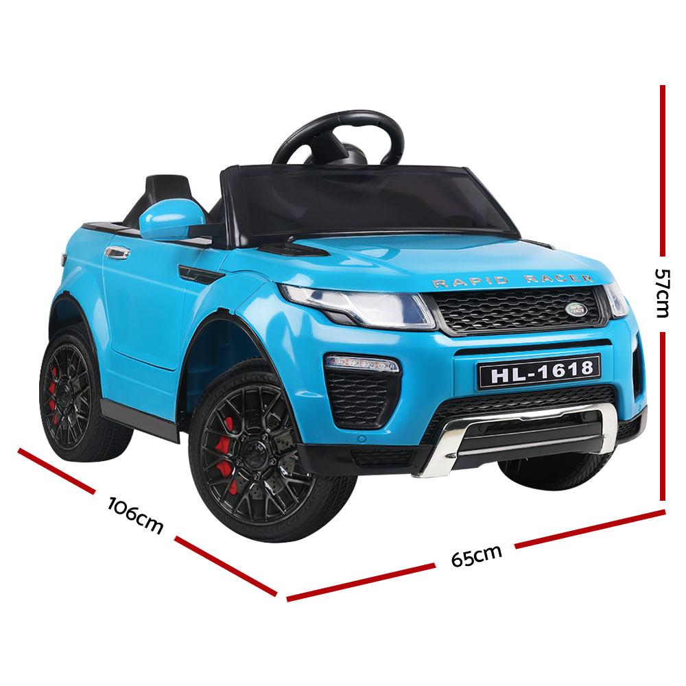 Rigo Kids Electric Ride On Car SUV Range Rover-inspired Toy Cars Remote 12V Blue-1