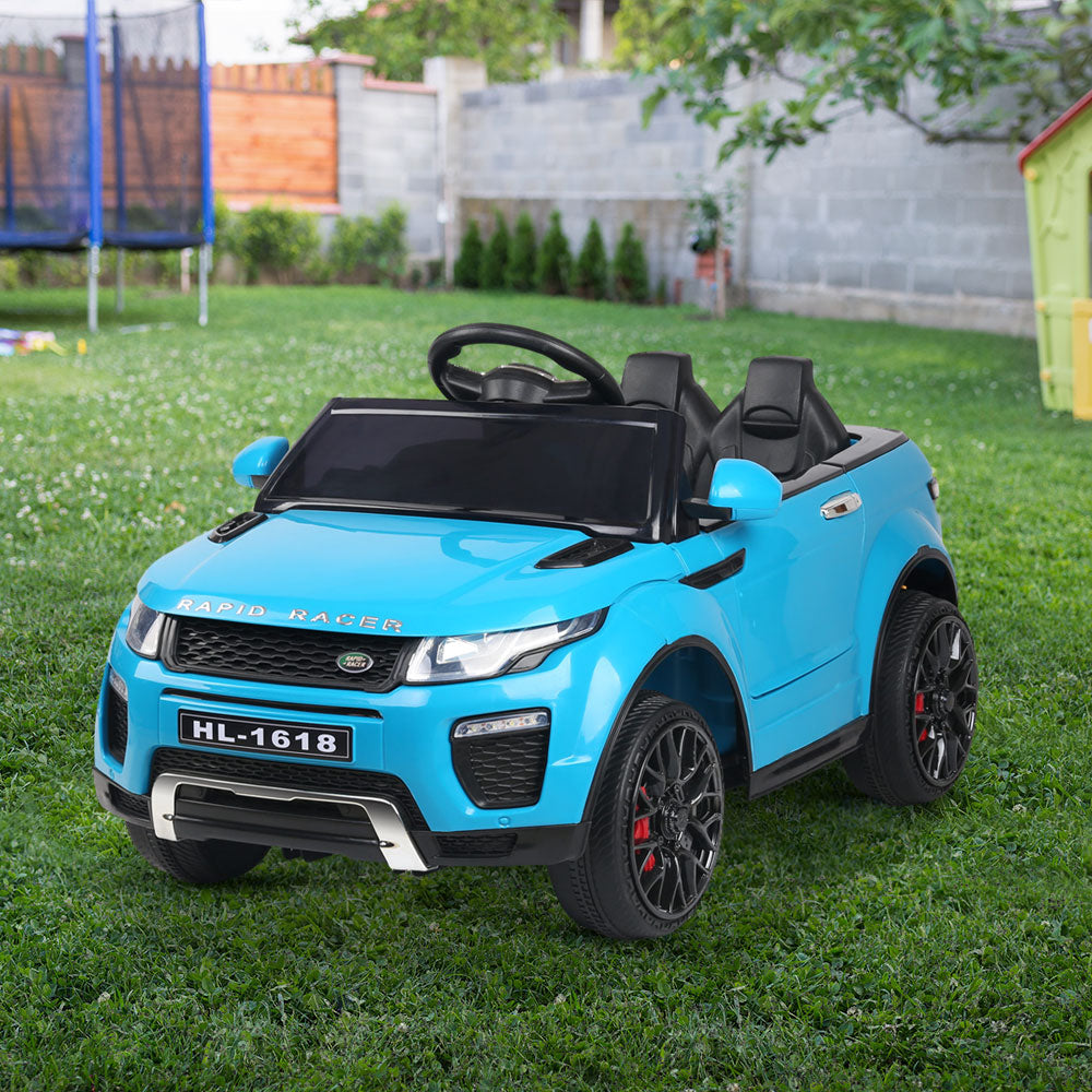 Rigo Kids Electric Ride On Car SUV Range Rover-inspired Toy Cars Remote 12V Blue-7