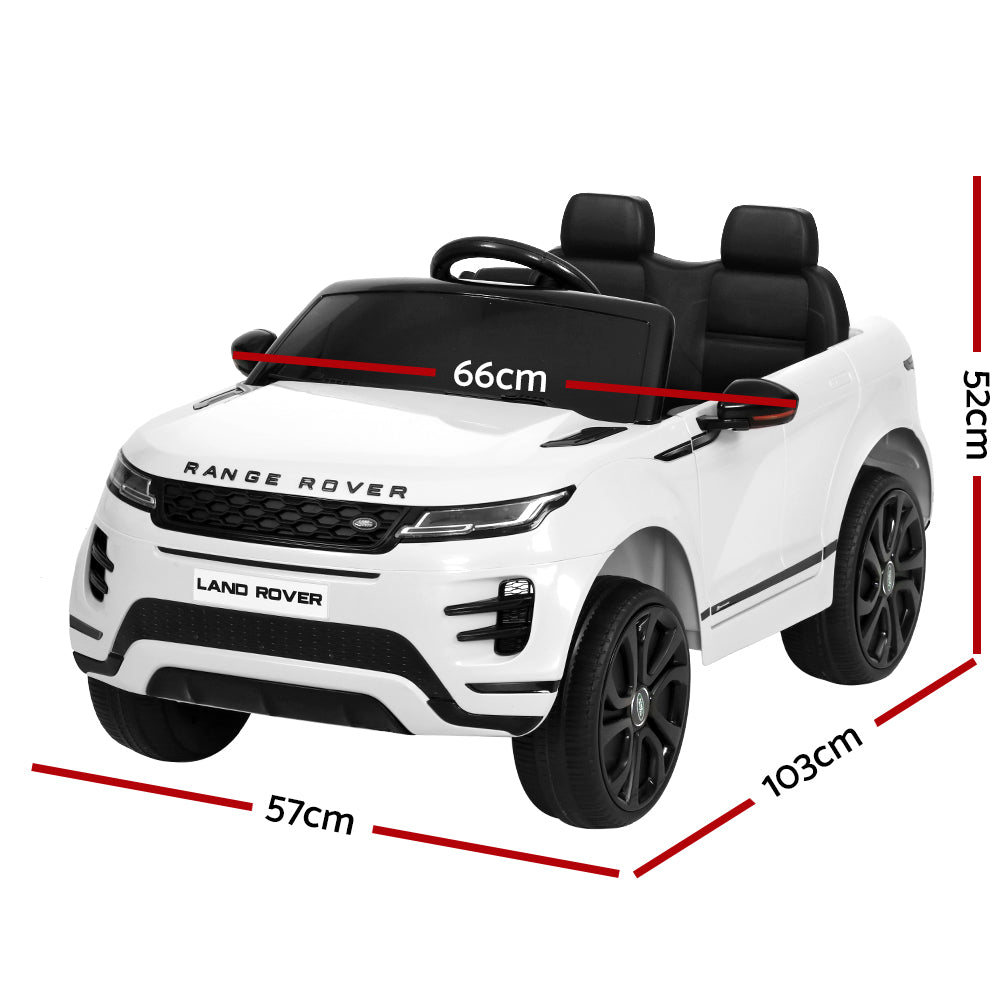 Kids Electric Ride On Car Land Rover Licensed Toy Cars Remote 12V Battery White-1