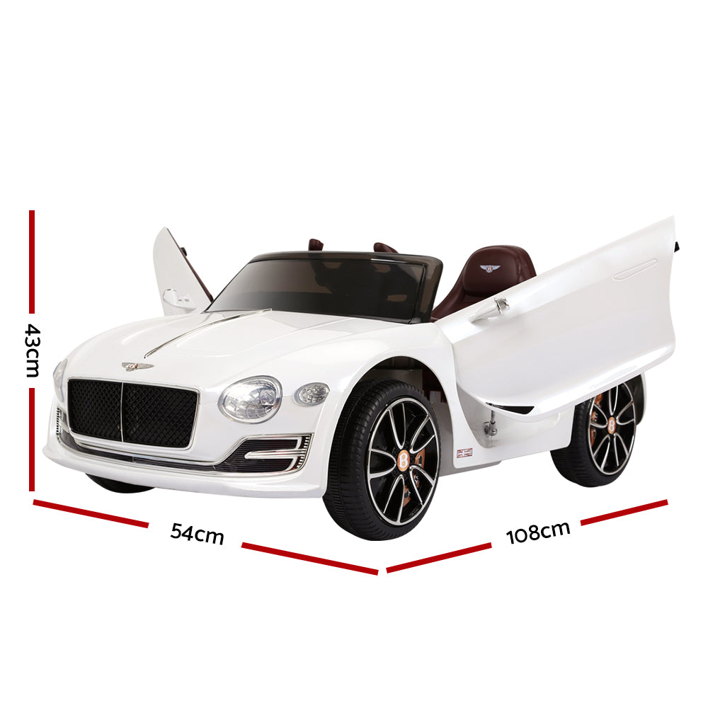 Kids Electric Ride On Car Bentley Licensed EXP12 Toy Cars Remote 12V White-1