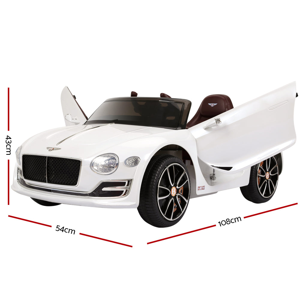 Kids Electric Ride On Car Bentley Licensed EXP12 Toy Cars Remote 12V White-1