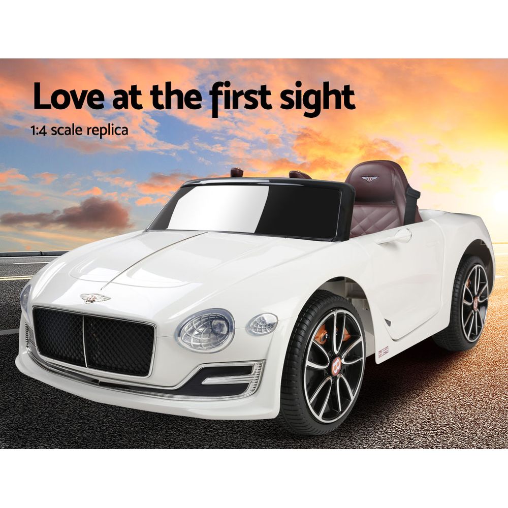 Kids Electric Ride On Car Bentley Licensed EXP12 Toy Cars Remote 12V White-2