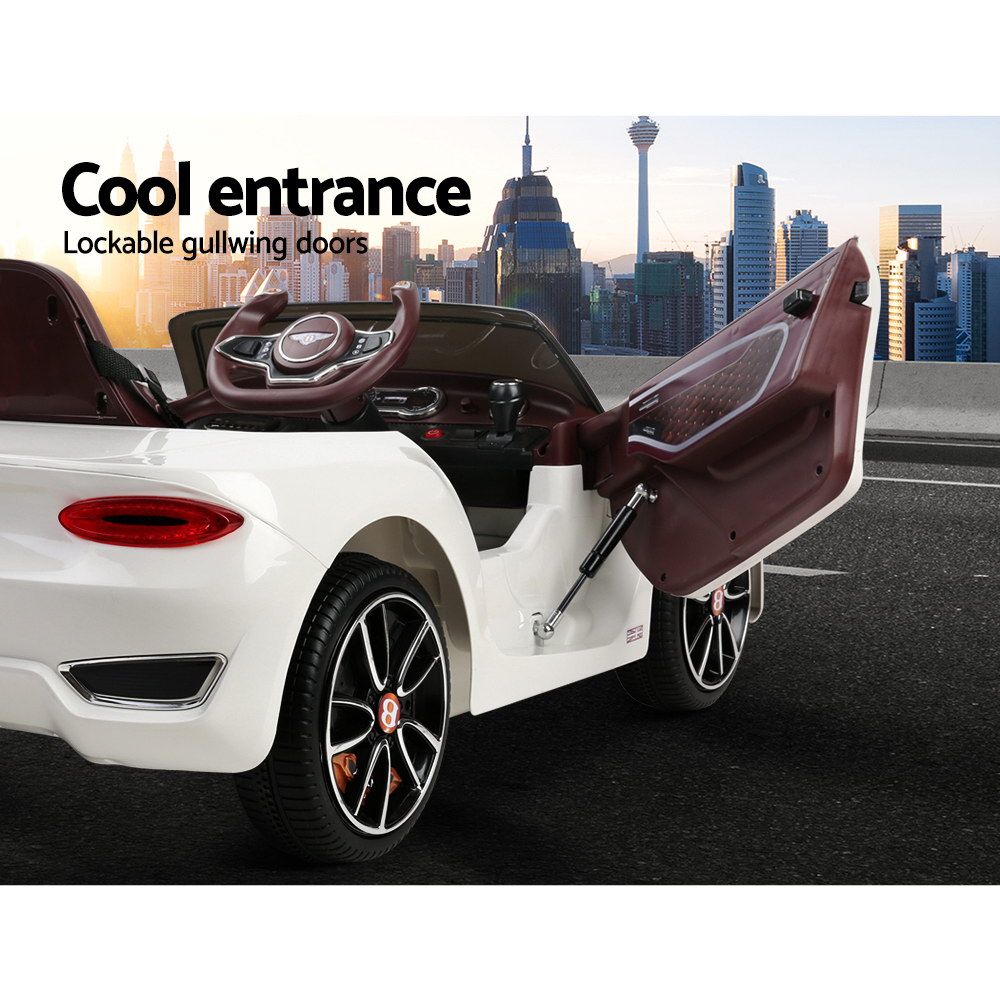 Kids Electric Ride On Car Bentley Licensed EXP12 Toy Cars Remote 12V White-4