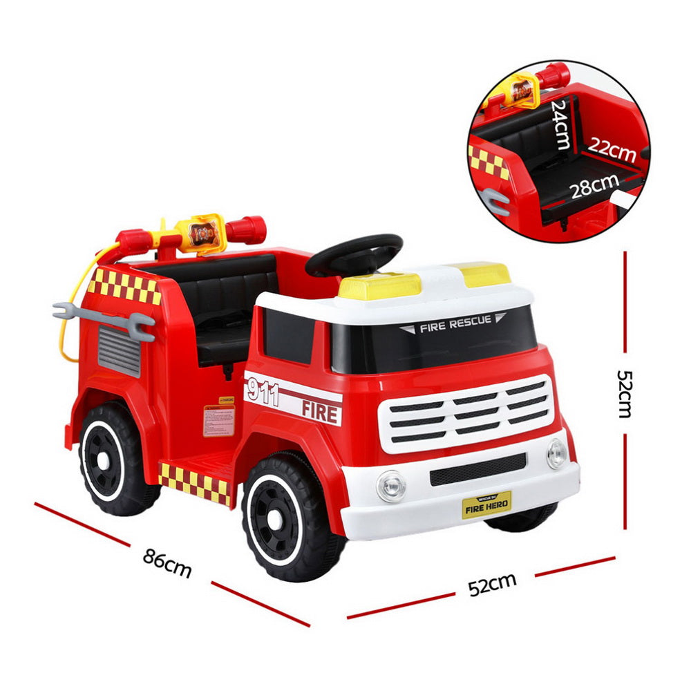 Rigo Kids Ride On Car Electric Fire Engine Fighting Truck with Water Gun Music-1