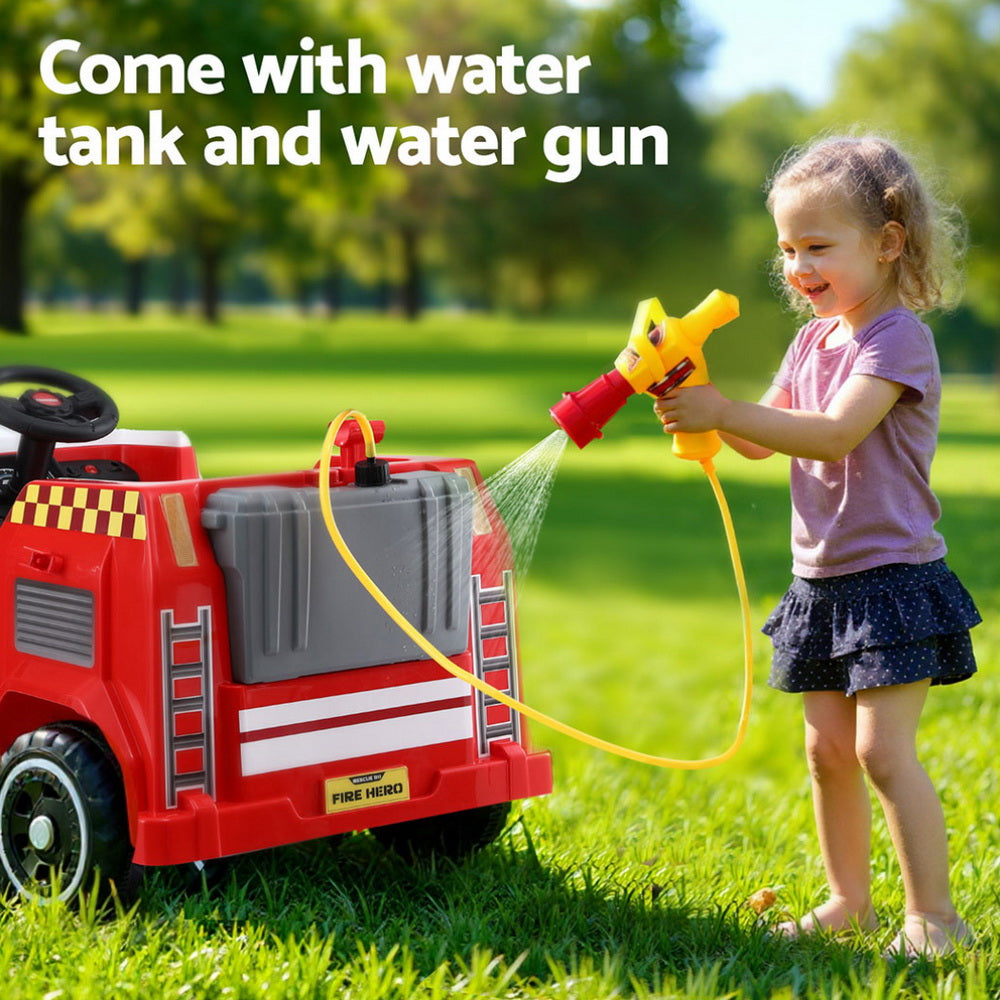 Rigo Kids Ride On Car Electric Fire Engine Fighting Truck with Water Gun Music-4