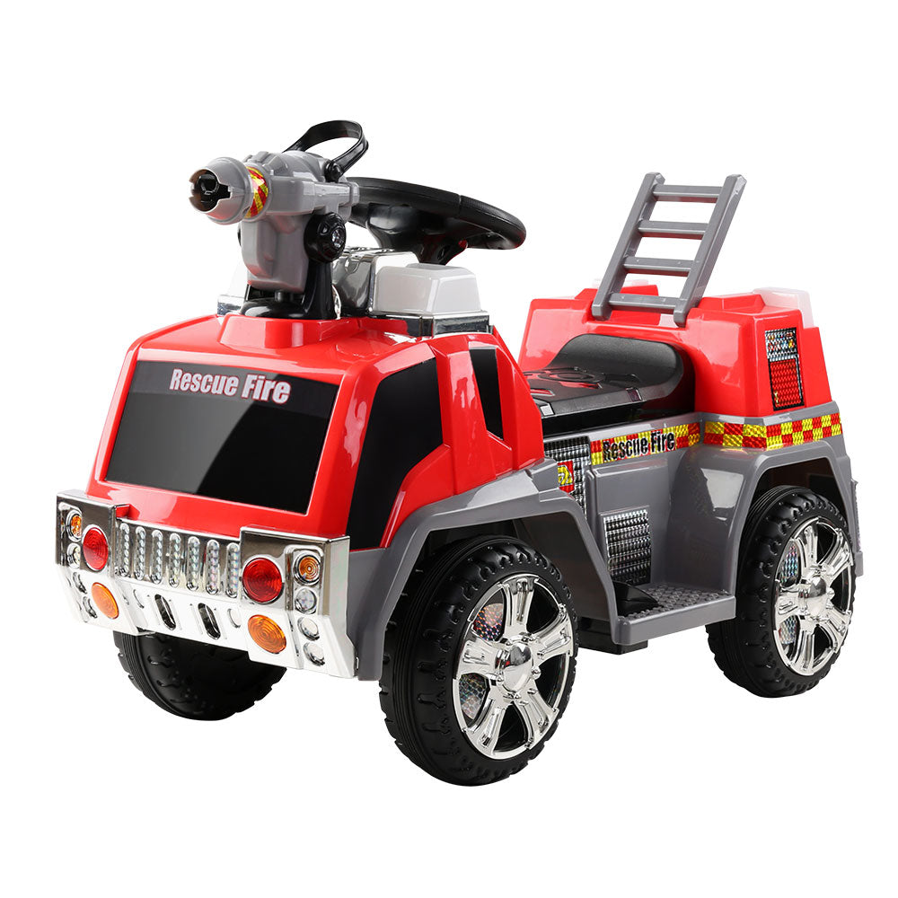 Rigo Kids Electric Ride On Car Fire Engine Fighting Truck Toy Cars 6V Red-0