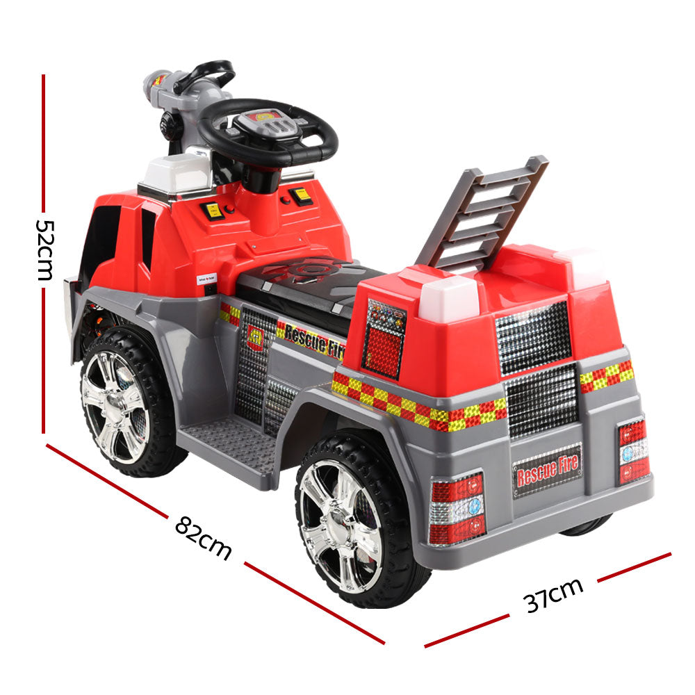 Rigo Kids Electric Ride On Car Fire Engine Fighting Truck Toy Cars 6V Red-1