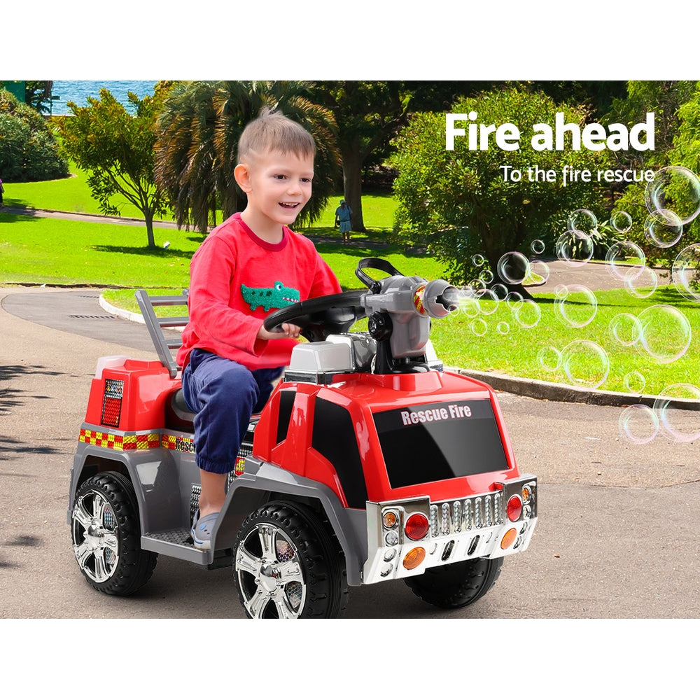 Rigo Kids Electric Ride On Car Fire Engine Fighting Truck Toy Cars 6V Red-10