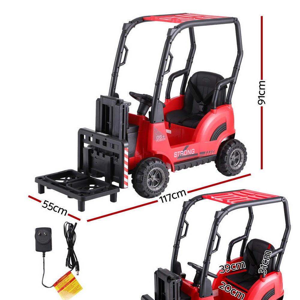 Rigo Kids Electric Ride On Car Forklift Loader Toys Cars Horn Remote 12V Red-1