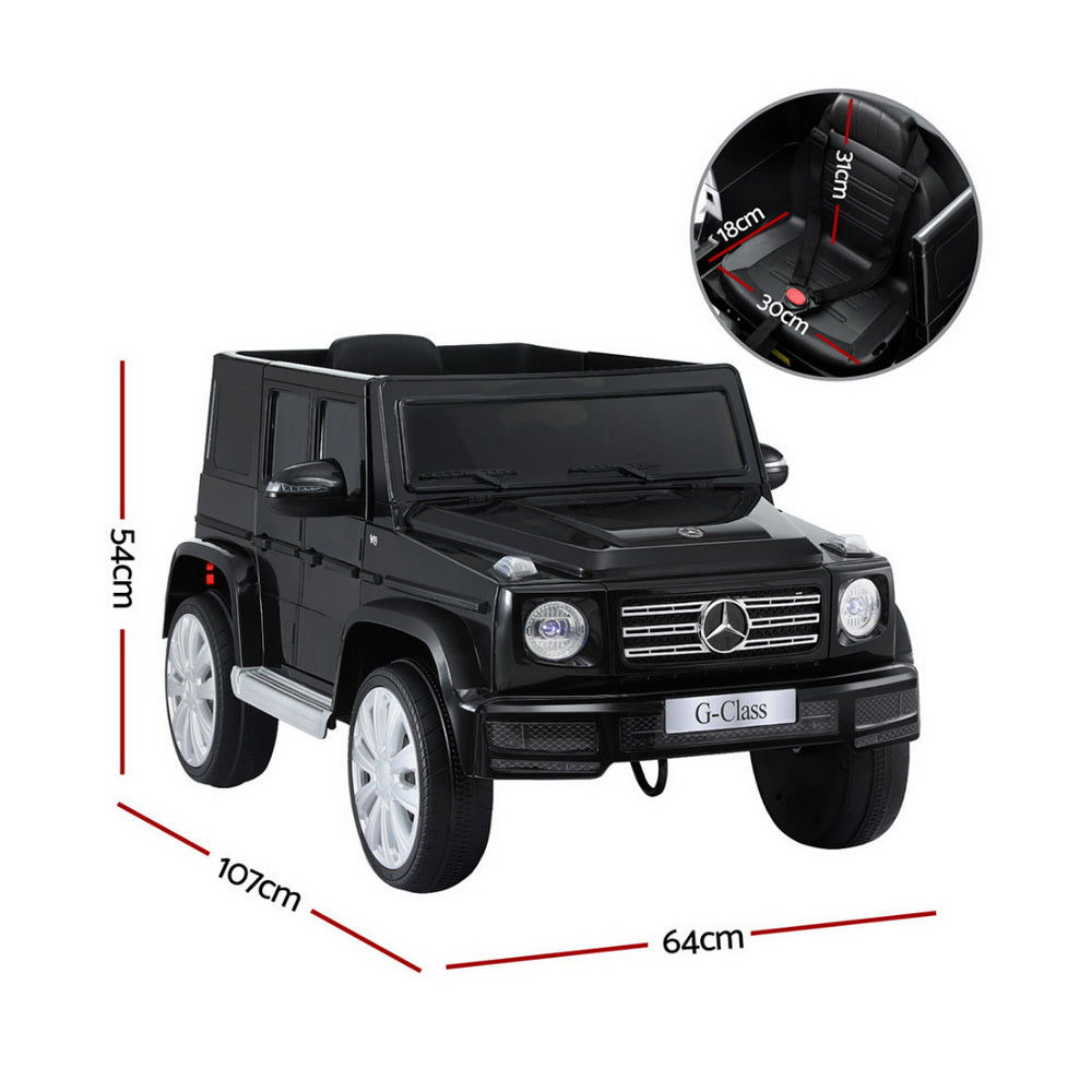 Kids Ride On Car Licensed Mercedes-Benz G500 Electric Toys Horn Remote 12V Black-1