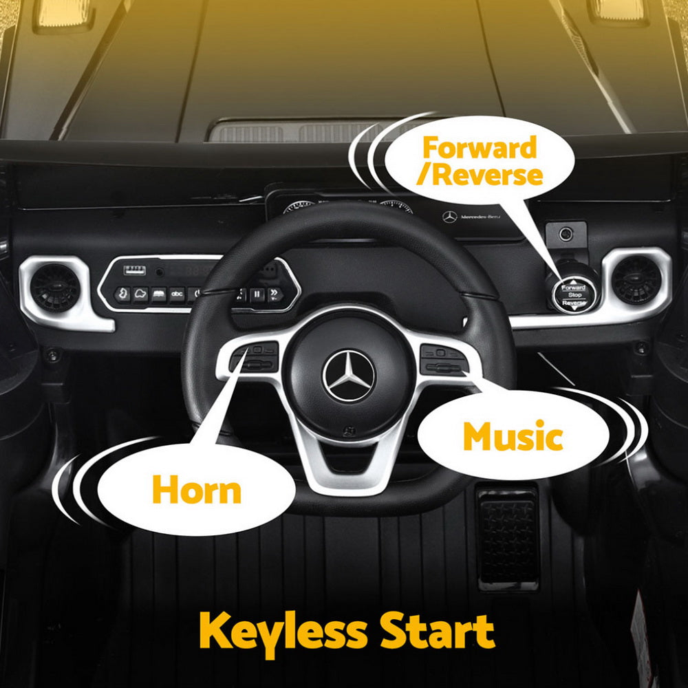 Kids Ride On Car Licensed Mercedes-Benz G500 Electric Toys Horn Remote 12V Black-4
