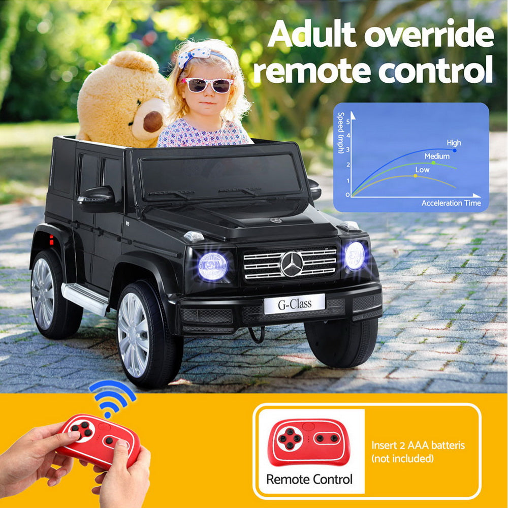Kids Ride On Car Licensed Mercedes-Benz G500 Electric Toys Horn Remote 12V Black-5