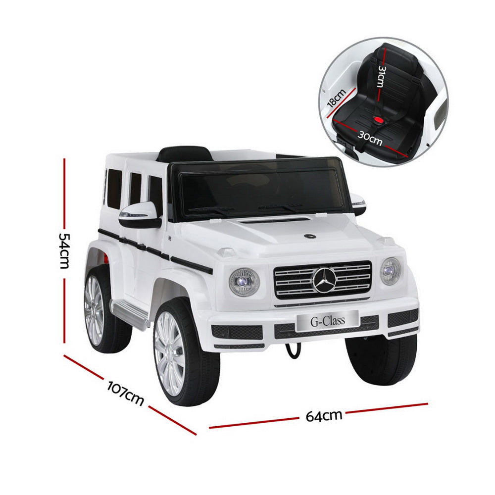 Kids Ride On Car Licensed G500 Electric Toys Horn Remote 12V White-1