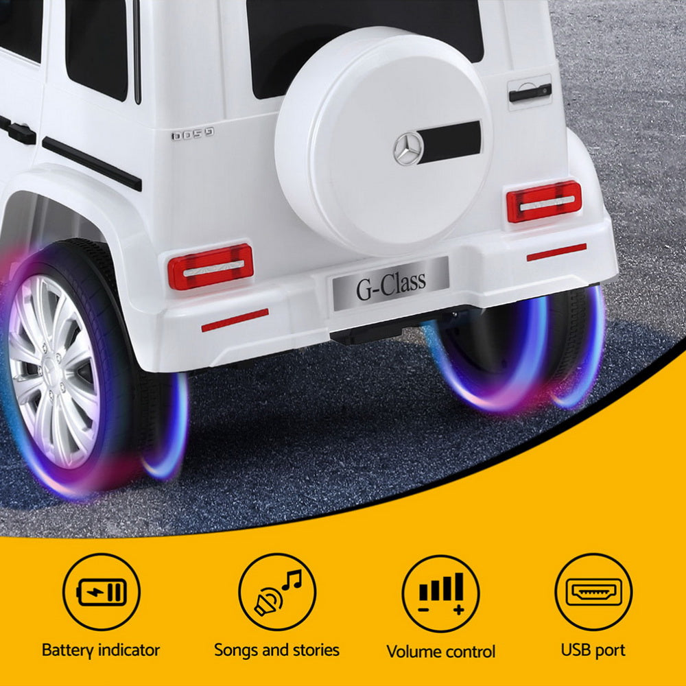 Kids Ride On Car Licensed G500 Electric Toys Horn Remote 12V White-3