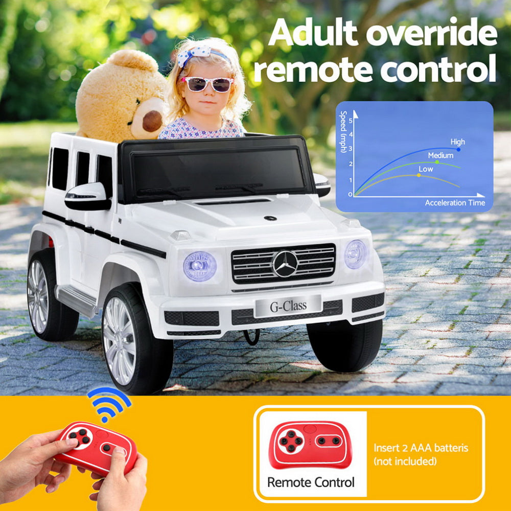 Kids Ride On Car Licensed G500 Electric Toys Horn Remote 12V White-5