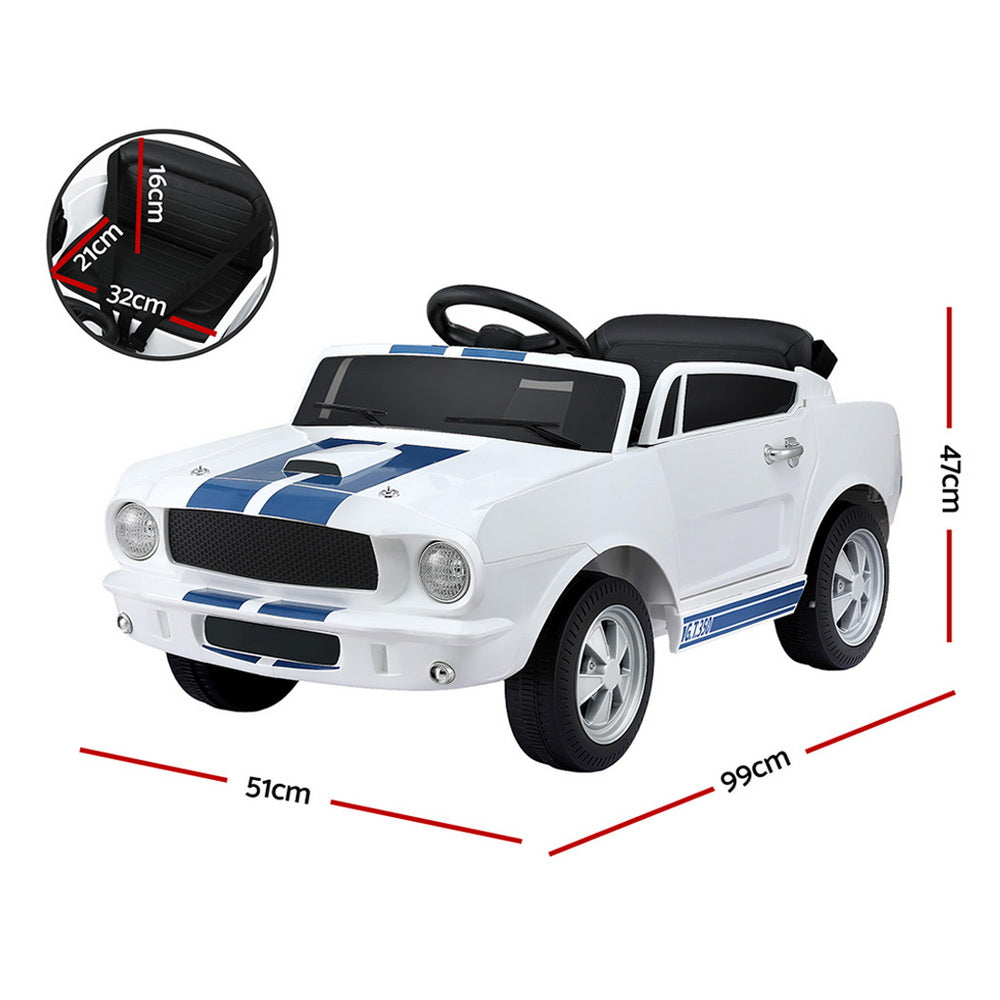 Kids Electric Ride On Car Licensed GT350 Outdoor Toys Cars Music Remote White-2