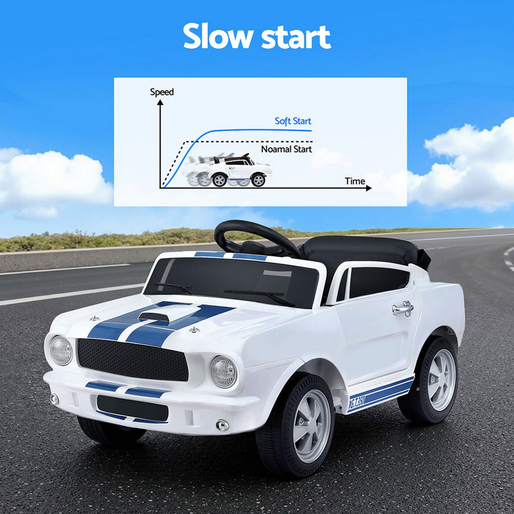 Kids Electric Ride On Car Licensed GT350 Outdoor Toys Cars Music Remote White-6