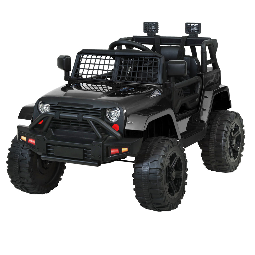 Rigo Kids Electric Ride On Car Jeep Toy Cars Remote 12V Black-0