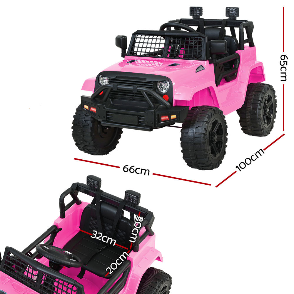 Rigo Kids Electric Ride On Car Jeep Toy Cars Remote 12V Pink-1