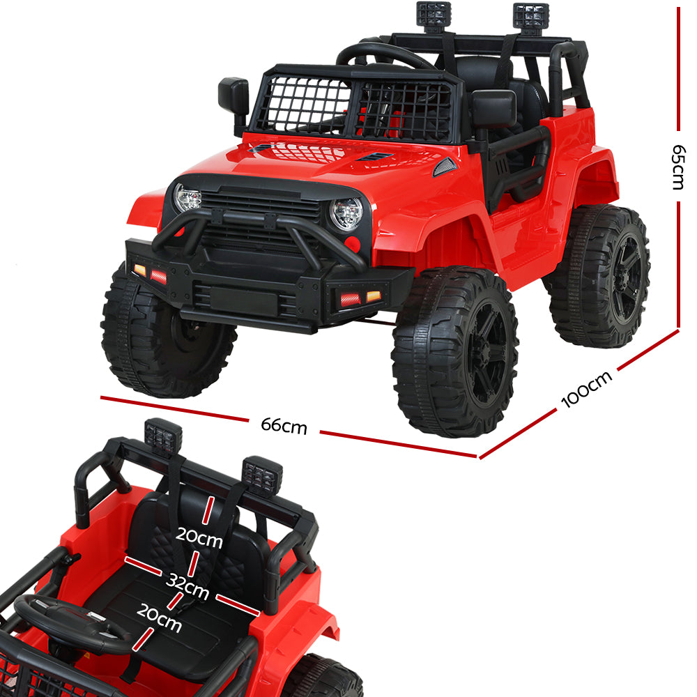 Rigo Kids Electric Ride On Car Jeep Toy Cars Remote 12V Red-1