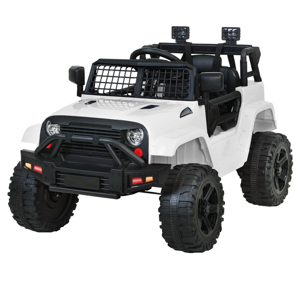 Rigo Kids Electric Ride On Car Jeep Toy Cars Remote 12V White-6