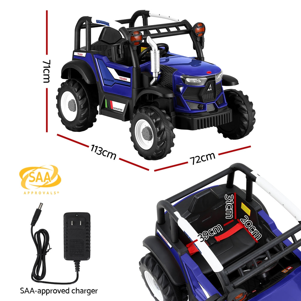 Rigo Kids Electric Ride On Car Off Road Jeep Remote 12V Blue-1