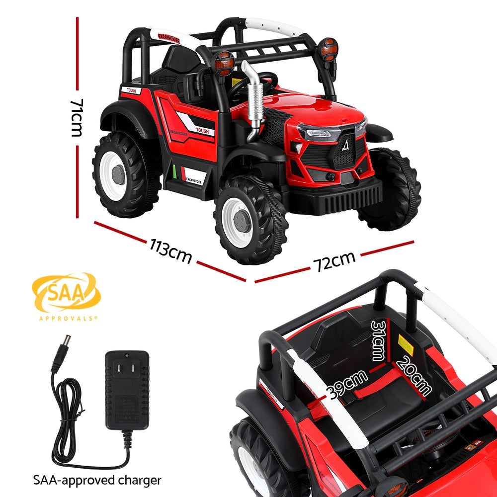 Rigo Kids Electric Ride On Car Off Road Jeep Remote 12V Red-1