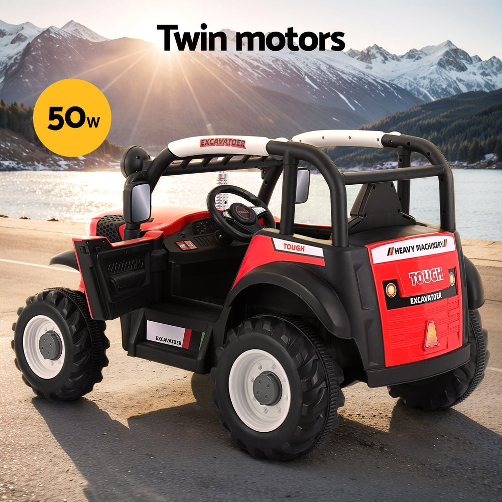 Rigo Kids Electric Ride On Car Off Road Jeep Remote 12V Red-3