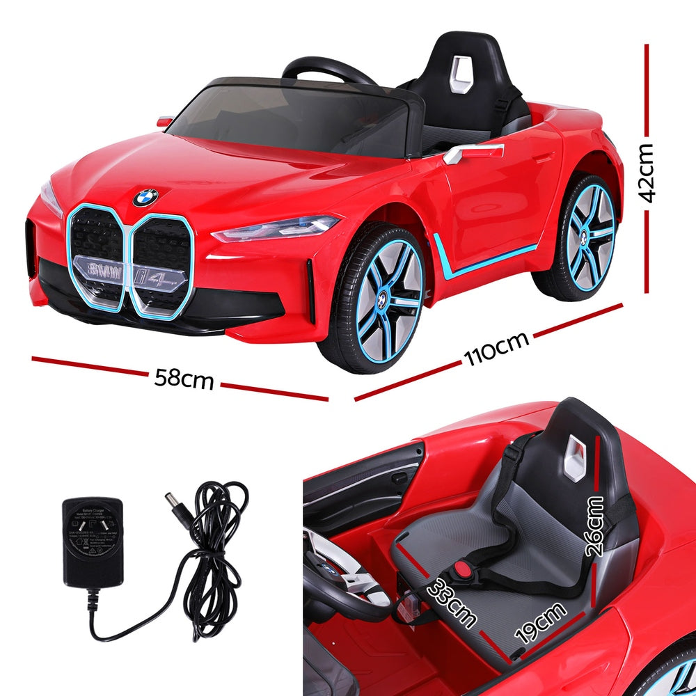 Kids Ride On Car BMW Licensed I4 Sports Remote Control Electric Toys 12V Red-1