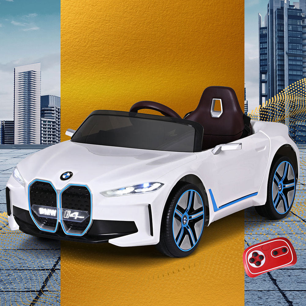 Kids Ride On Car BMW Licensed I4 Sports Remote Control Electric Toys 12V White-6