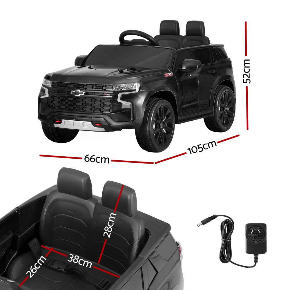 Kids Ride On Car Licensed Chevrolet Tahoe Electric Toys Horn Remote 12V Black-1