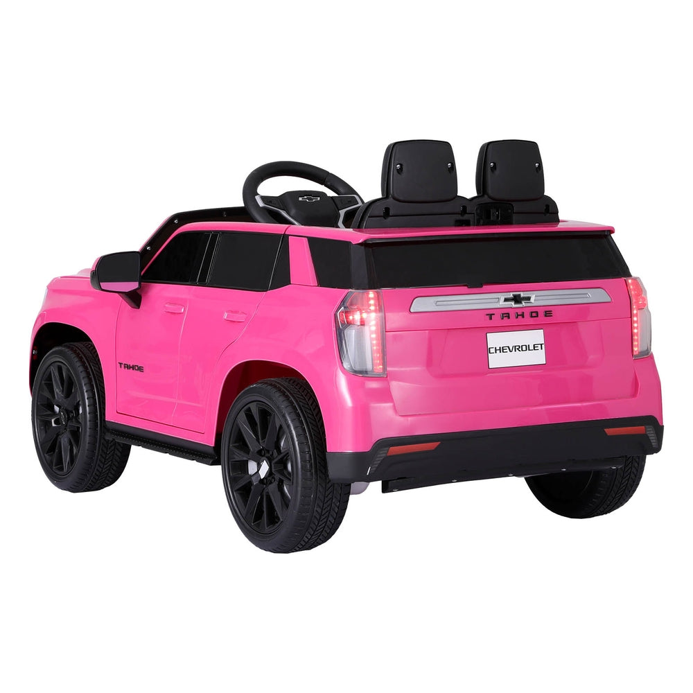 Kids Ride On Car Licensed Chevrolet Tahoe Electric Toys Horn Remote 12V Pink-2