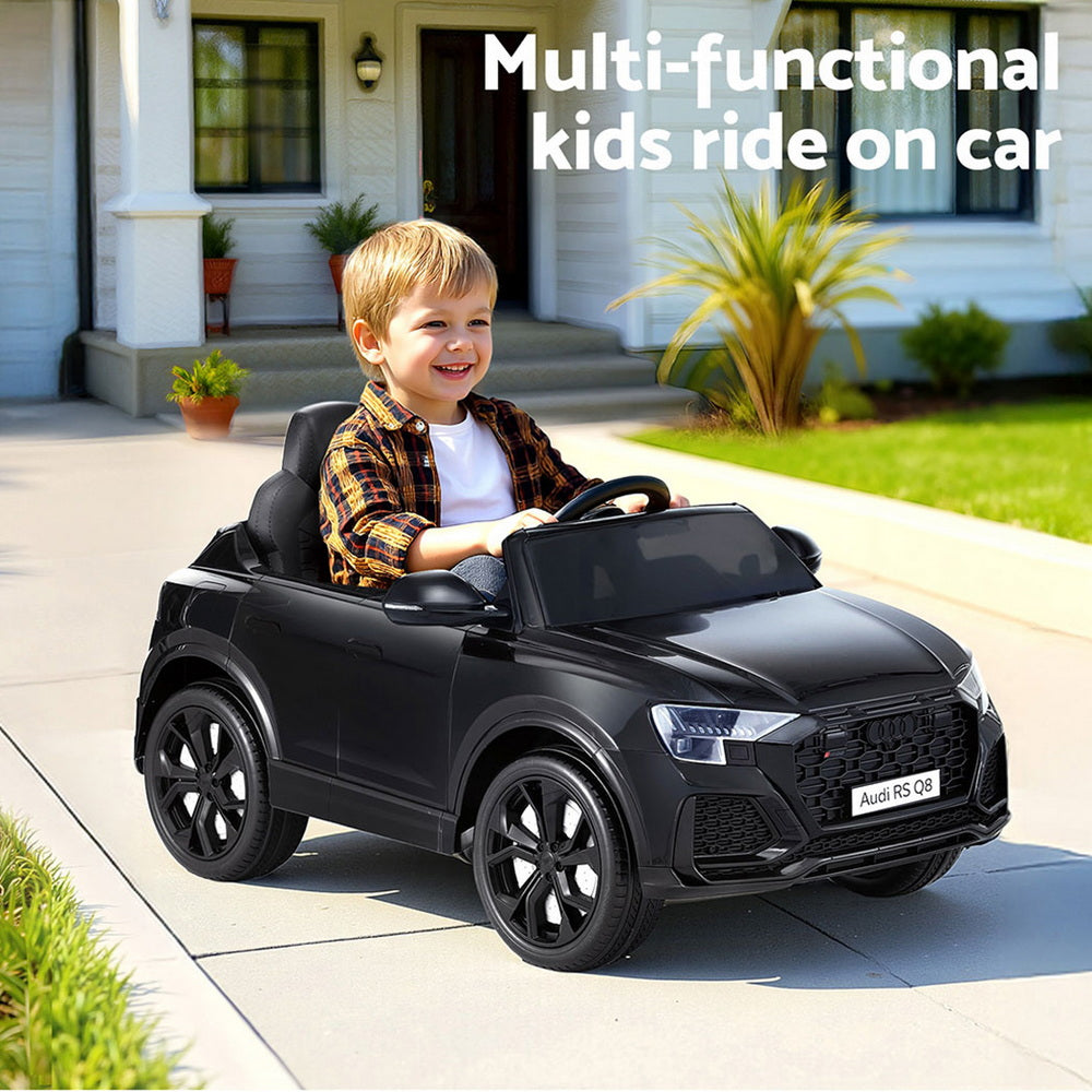 Kids Ride On Car Licensed RSQ8 Electric Toy Black Remote 12V Cars Black-3