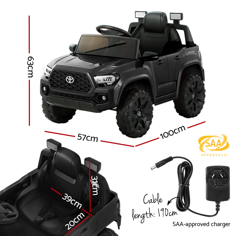 Kids Electric Ride On Car Toyota Tacoma Off Road Jeep Toy Cars Remote 12V Black-1