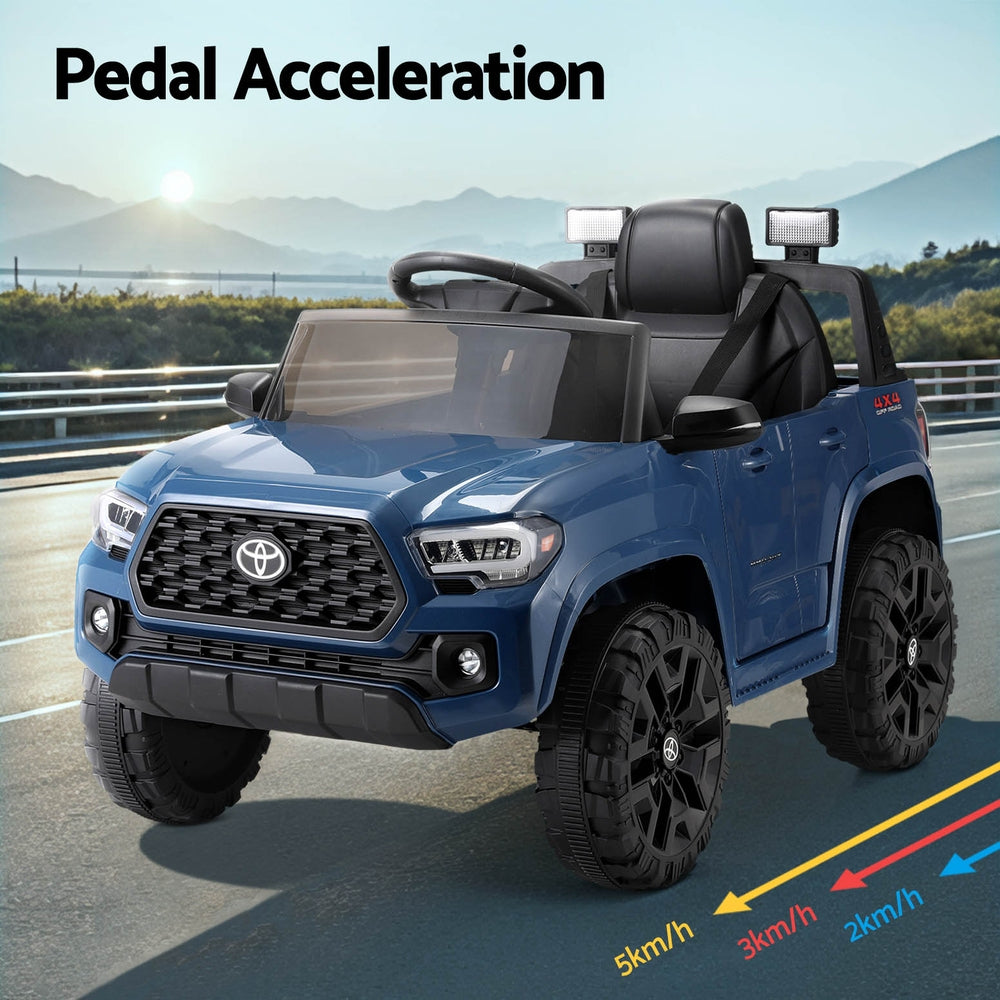 Kids Electric Ride On Car Toyota Tacoma Off Road Jeep Toy Cars Remote 12V Blue-5