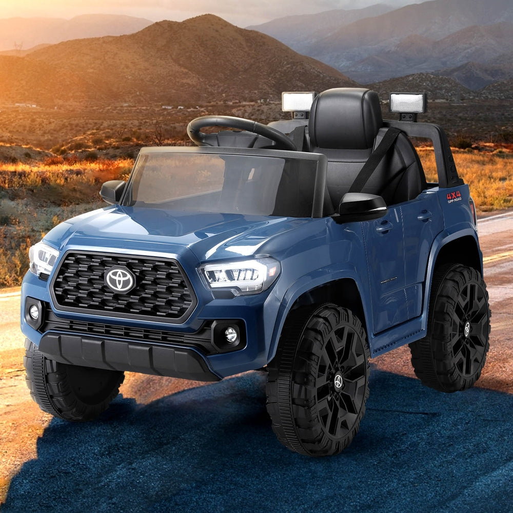 Kids Electric Ride On Car Toyota Tacoma Off Road Jeep Toy Cars Remote 12V Blue-6