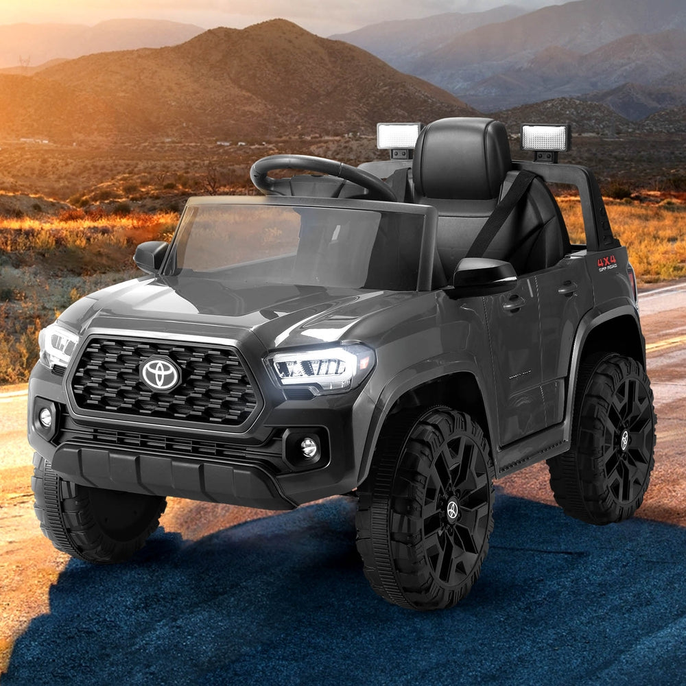 Kids Electric Ride On Car Toyota Tacoma Off Road Jeep Toy Cars Remote 12V Grey-6