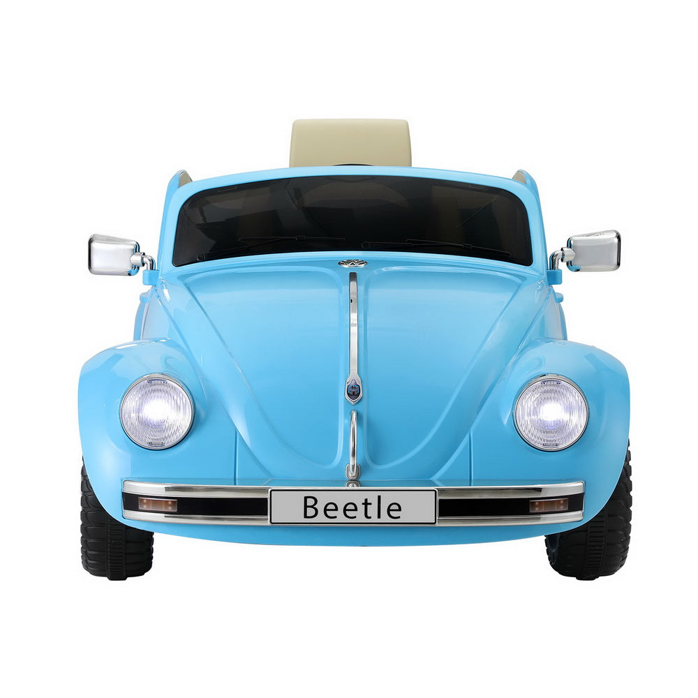 Kids Ride On Car Licensed Volkswagen Beetle Electric Toys Horn Remote 6V Blue-2