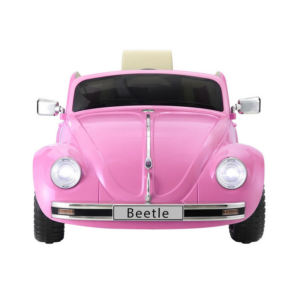 Kids Ride On Car Licensed Volkswagen Beetle Electric Toys Horn Remote 6V Pink-2