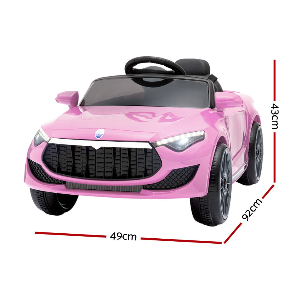 Rigo Kids Electric Ride On Car Toys Cars Headlight Music Remote Control 12V Pink-1