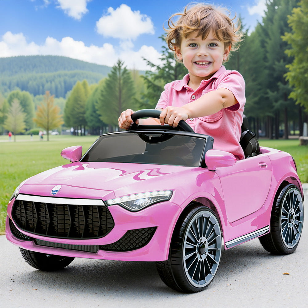 Rigo Kids Electric Ride On Car Toys Cars Headlight Music Remote Control 12V Pink-7