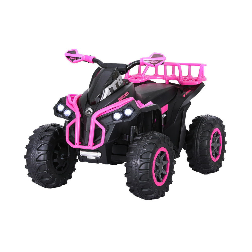 Rigo Kids Ride On Car ATV Quad Motorbike Storage Rack Electric Toys 12V Pink-0